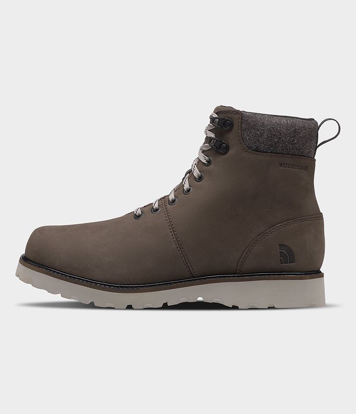 The North Face Boots Work to Wear Lace WP Brown - Mens - Thailand WNYJX-1986